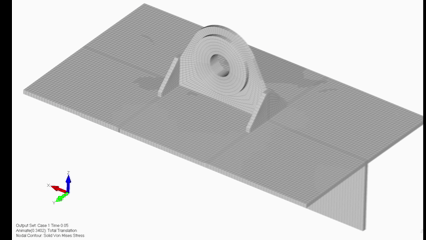 Animated non-linear solution stepping through the load increments